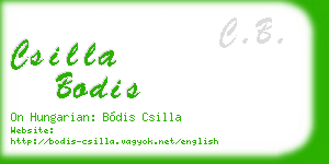 csilla bodis business card